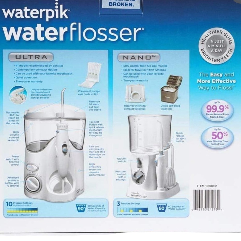 NWT  Waterpik Waterflosser Ultra and Waterpik Traveler Flosser.